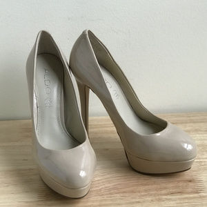 Aldo Genuine Patent Leather Platform Pumps